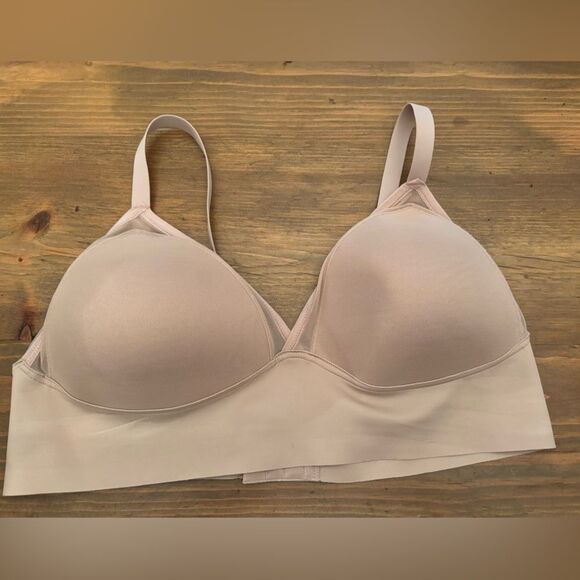 MAIDENFORM SIZE 3XL MESH TRIM TRIANGLE BRALETTE MBT105  EVENING BLUSH - Picture 4 of 10